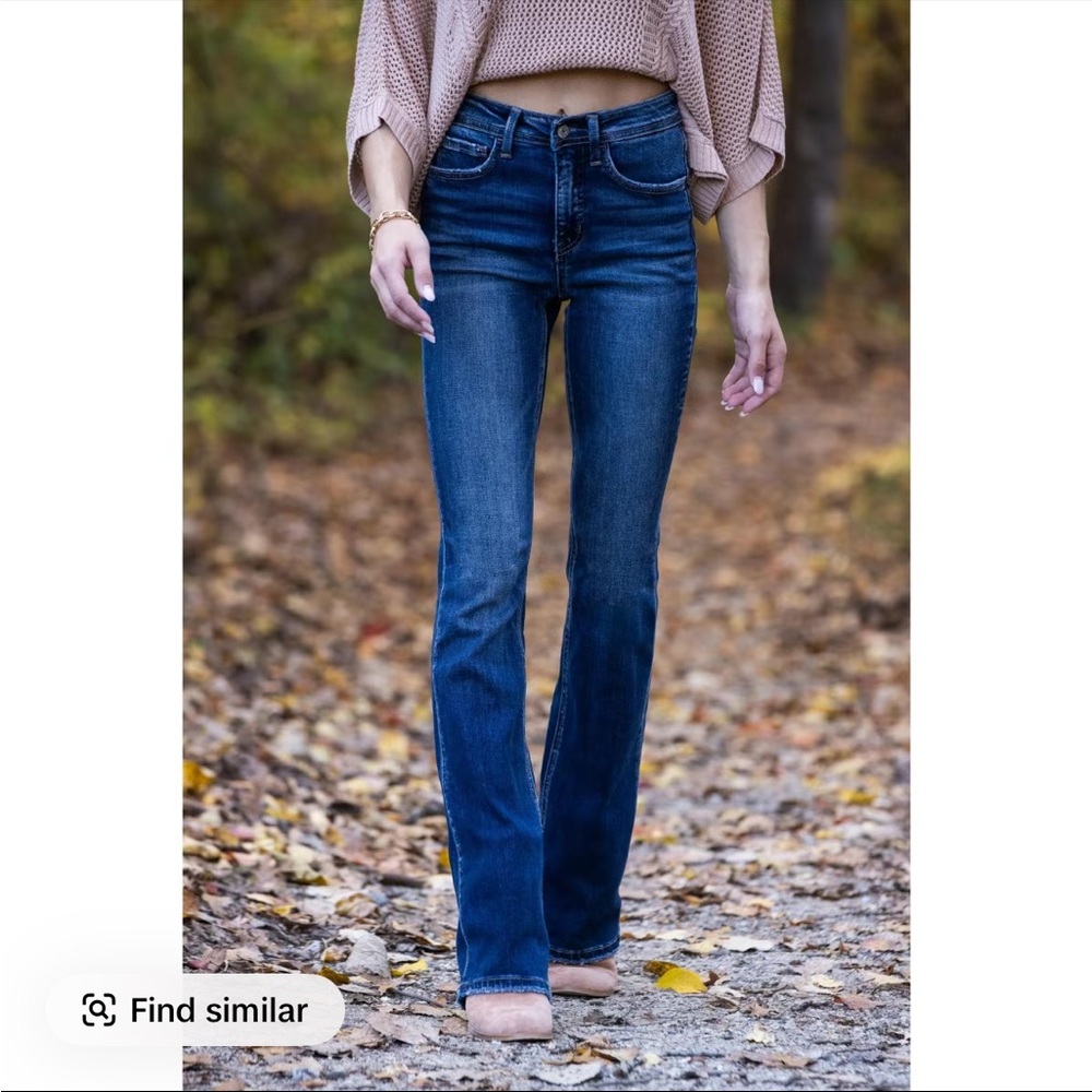 Lovervet by Vervet Dark Slim Straight Leg Jeans